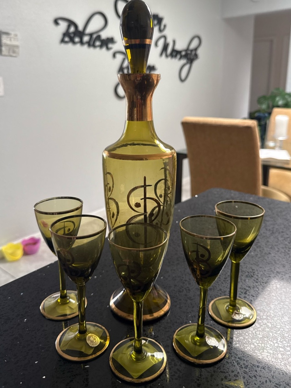 Decanter and glasses